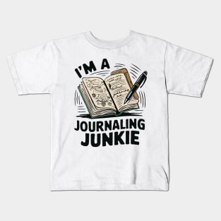 I'm A Journaling Junkie. Journaling Lover Kids T-Shirt